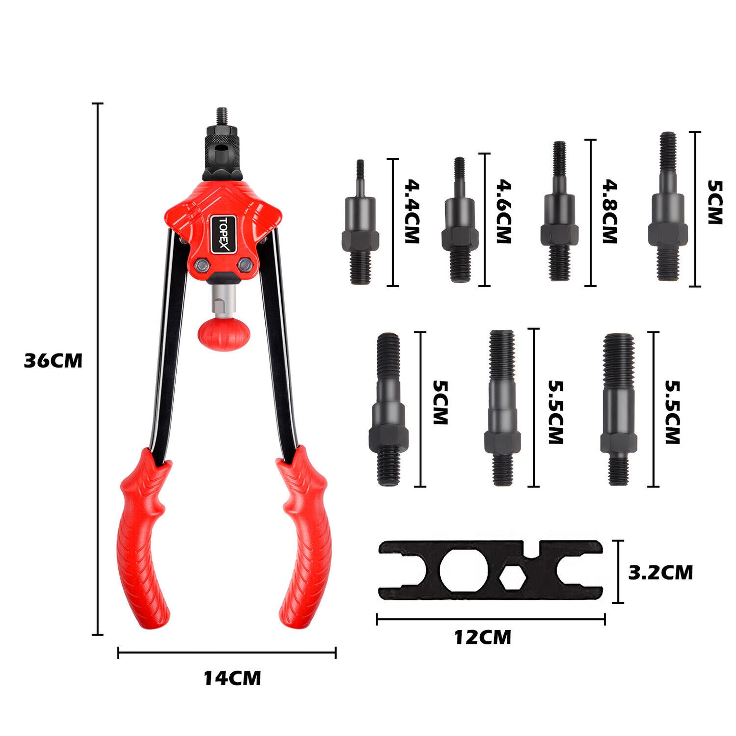 160PCS Heavy Duty Nut Rivet Riveter Rivnut Nutsert Gun Riveting Kit Thread M3-12