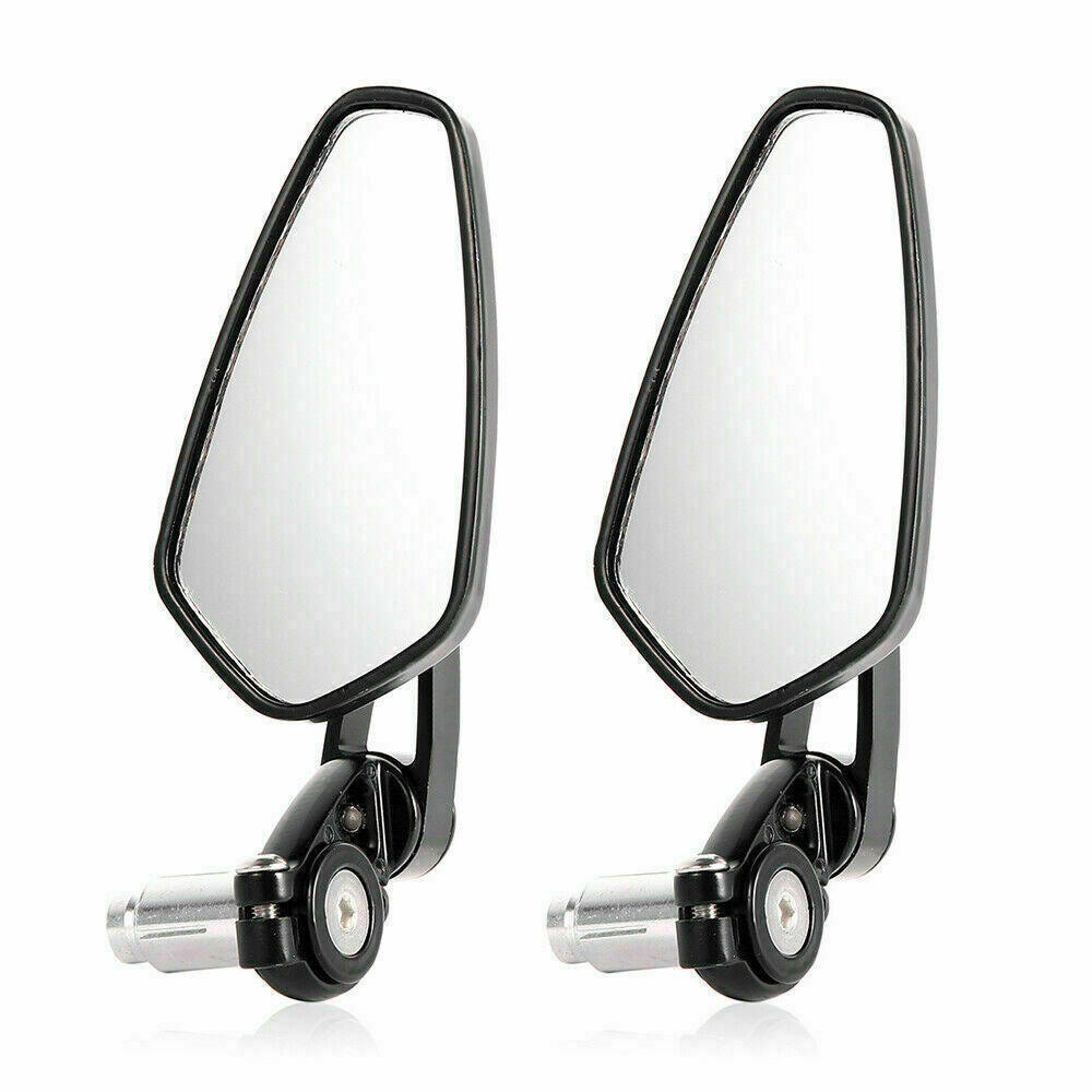 2pcs 7/8'' Motorbike Handle Bar End Rearview Side Mirror Motorcycle Moto Wing