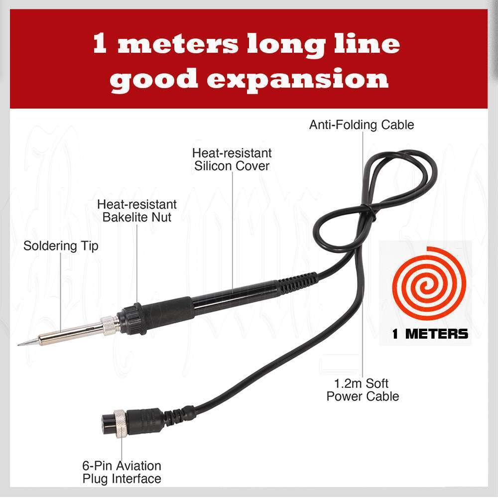 2 in1 Soldering Station Iron Solder Rework Hot Air Gun LCD Digital Desoldering