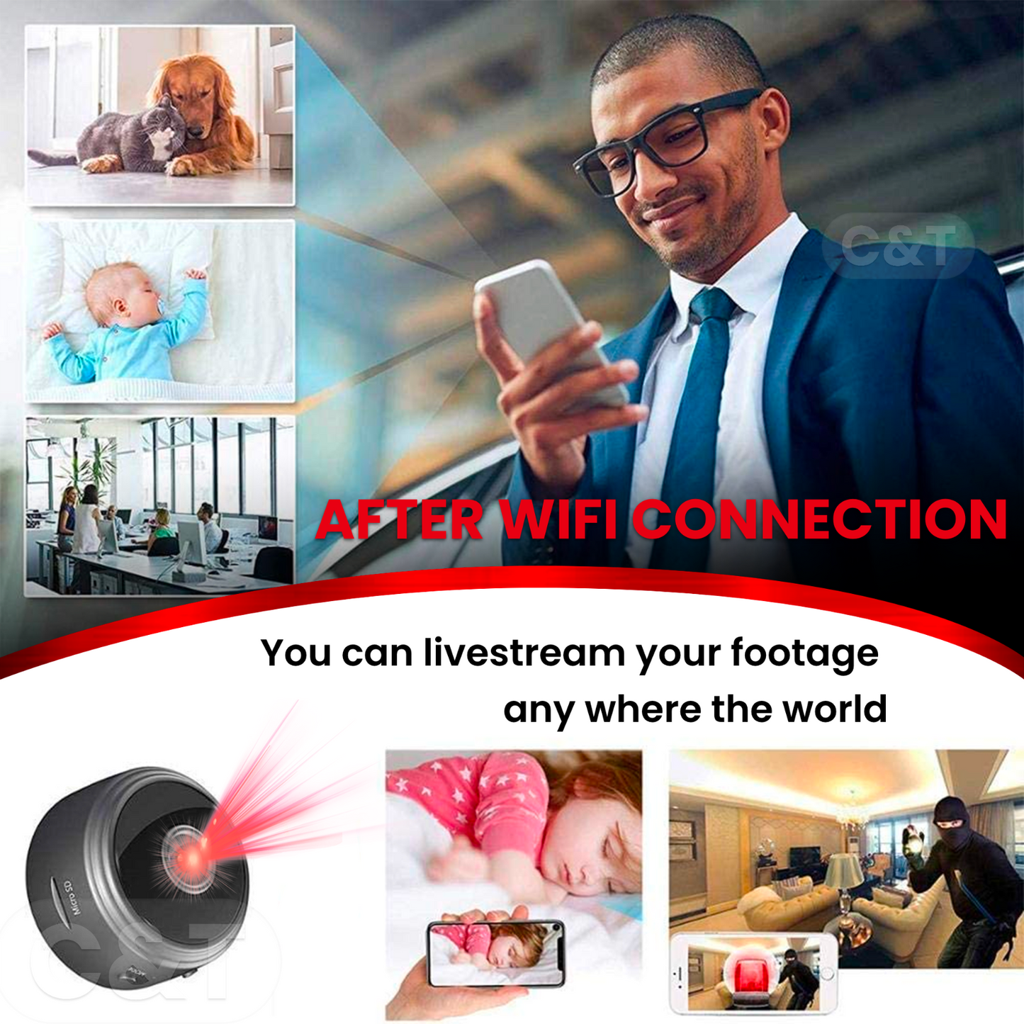 Mini Wifi Wireless IP Spy Hidden Camera 1080P Security Cam Network Monitor NEW