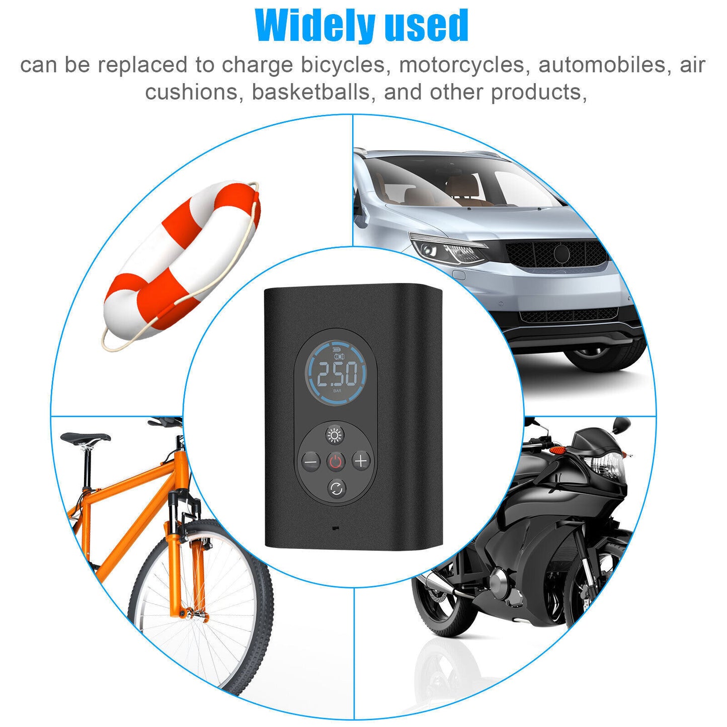 Electric Car Tyre Inflator Pump Portable Tire Air Compressor Pump Air Tire Pump