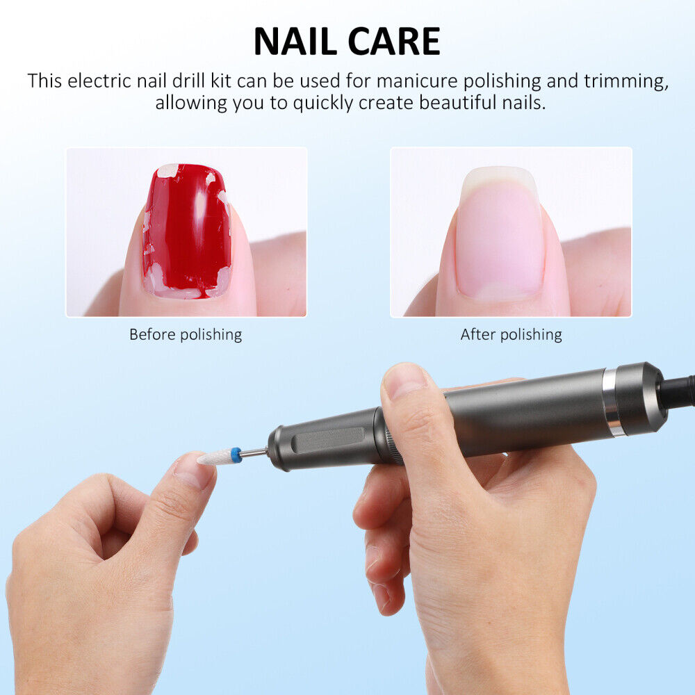 35000RPM Portable Nail Drill Machine Rechargeable E File Fits Manicure Pedicure