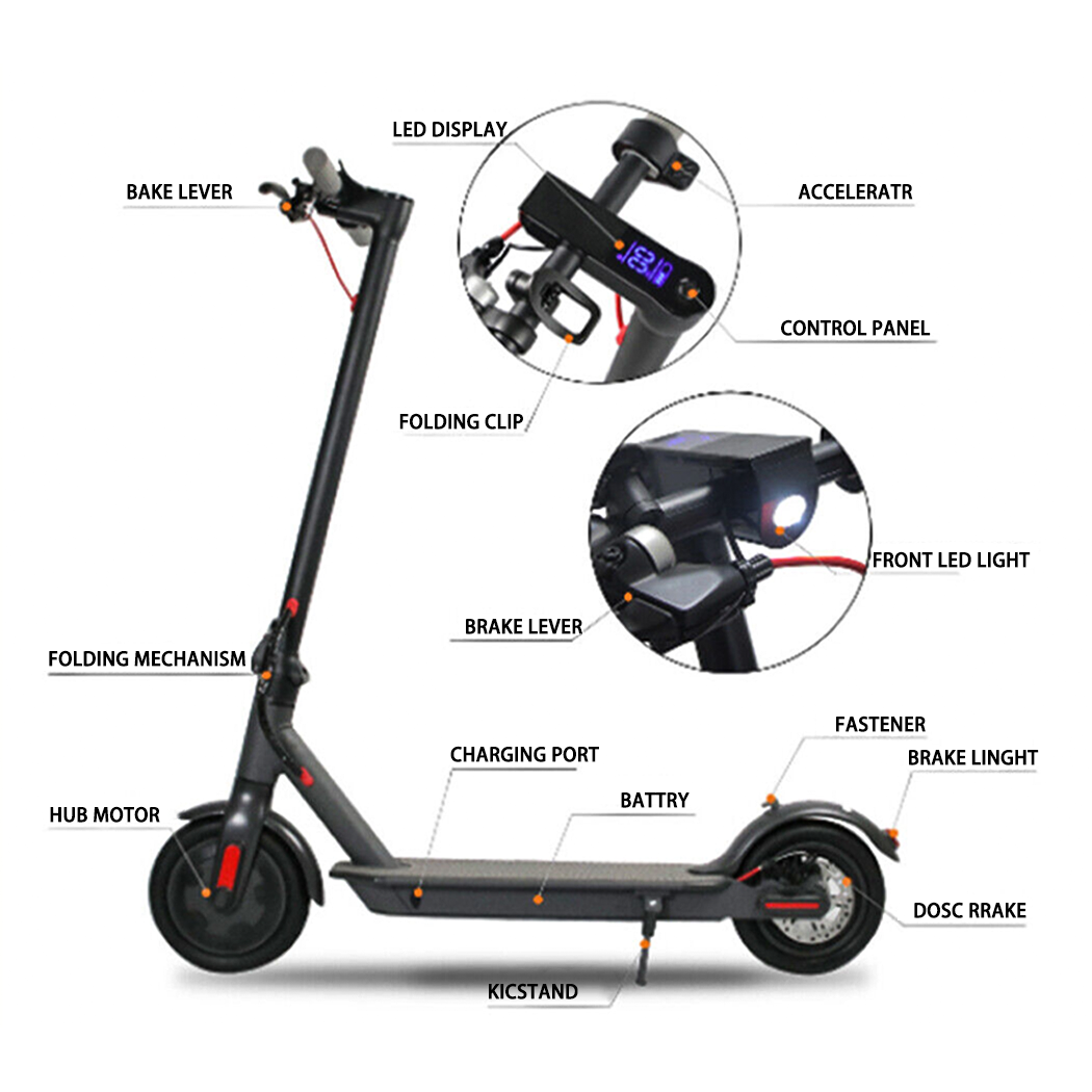 2024 Portable 900W 40KM/H 50KM Electric Scooter Adult Foldable Travel E Bike APP