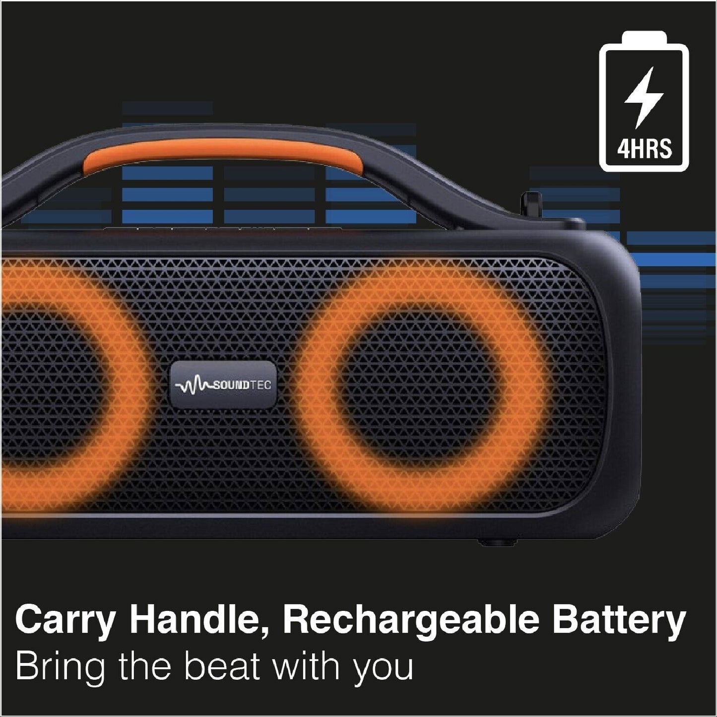 SoundTec 2.0 CH Mini Boombox Outdoor Portable Wireless Bluetooth IPX5