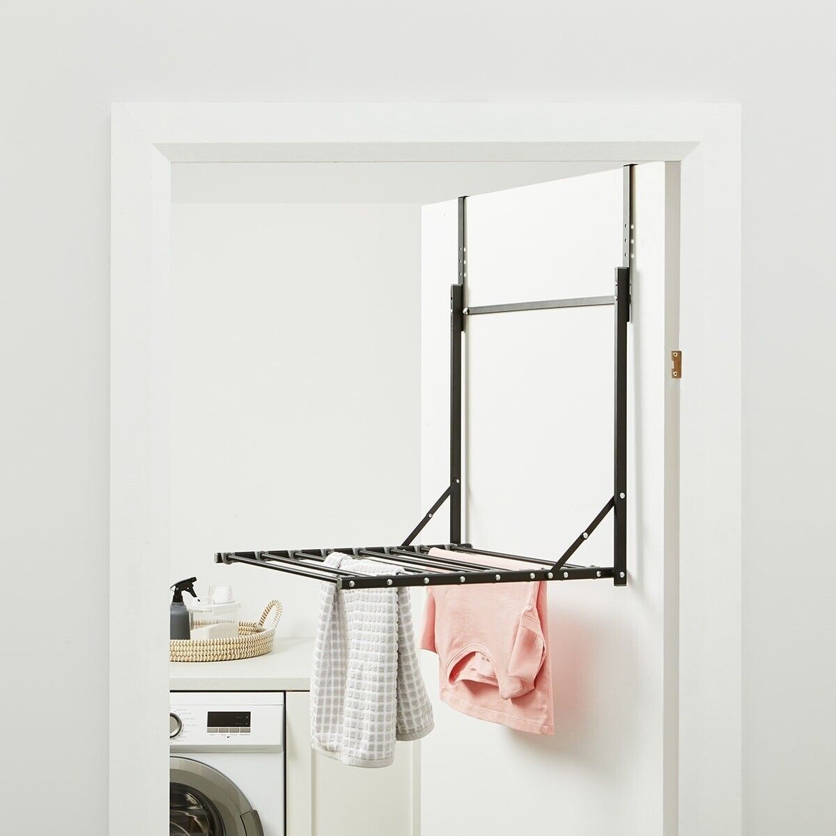 Over Door Clothes Airer Drying Rack Indoor Laundry Hanger Dryer Line Portable AU