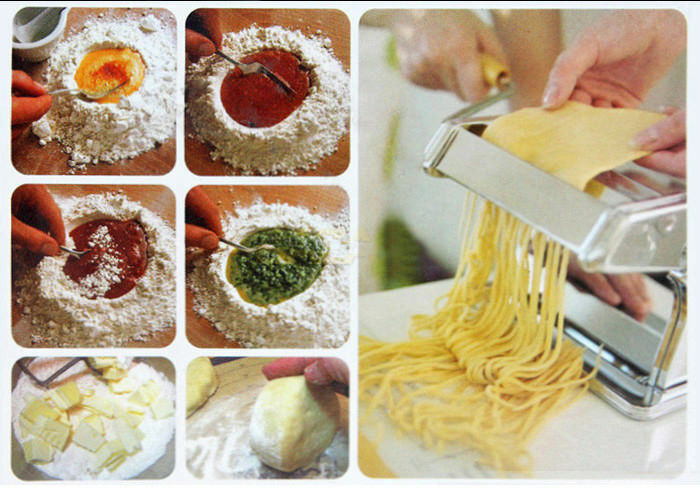 New Pasta Noodle Maker Machine Cutter For Fresh Spaghetti Thickness Settings