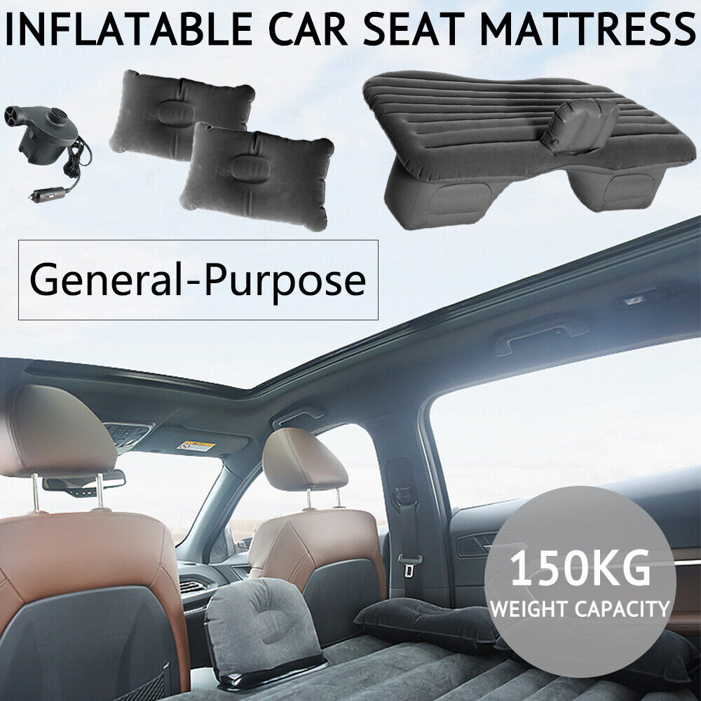 Inflatable Car Back Seat Mattress Portable Travel SUV Camping Soft Rest Air Bed