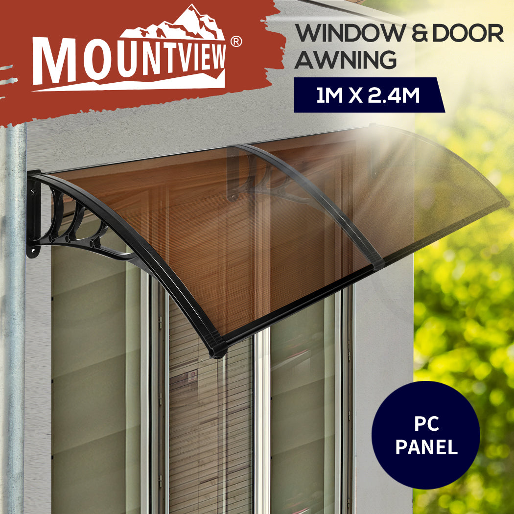 Mountview Window Door Awning Outdoor Canopy Patio Shield Rain Cover 1M X 1.2-6M