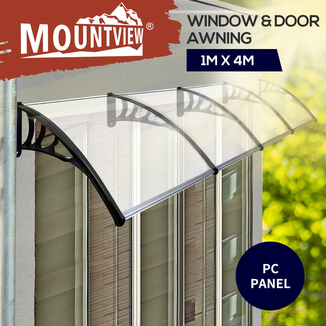 Mountview Window Door Awning Outdoor Canopy Patio Shield Rain Cover 1M X 1.2-6M