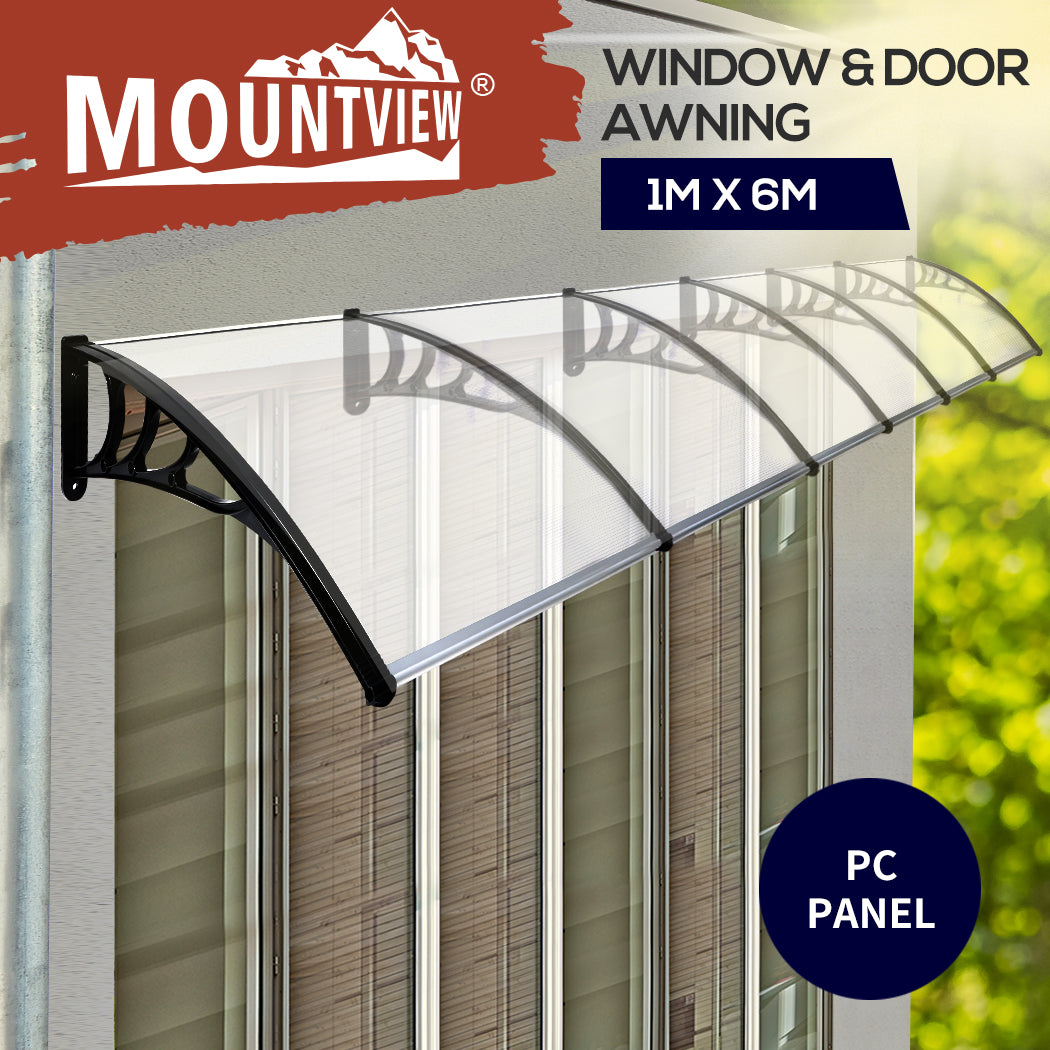 Mountview Window Door Awning Outdoor Canopy Patio Shield Rain Cover 1M X 1.2-6M