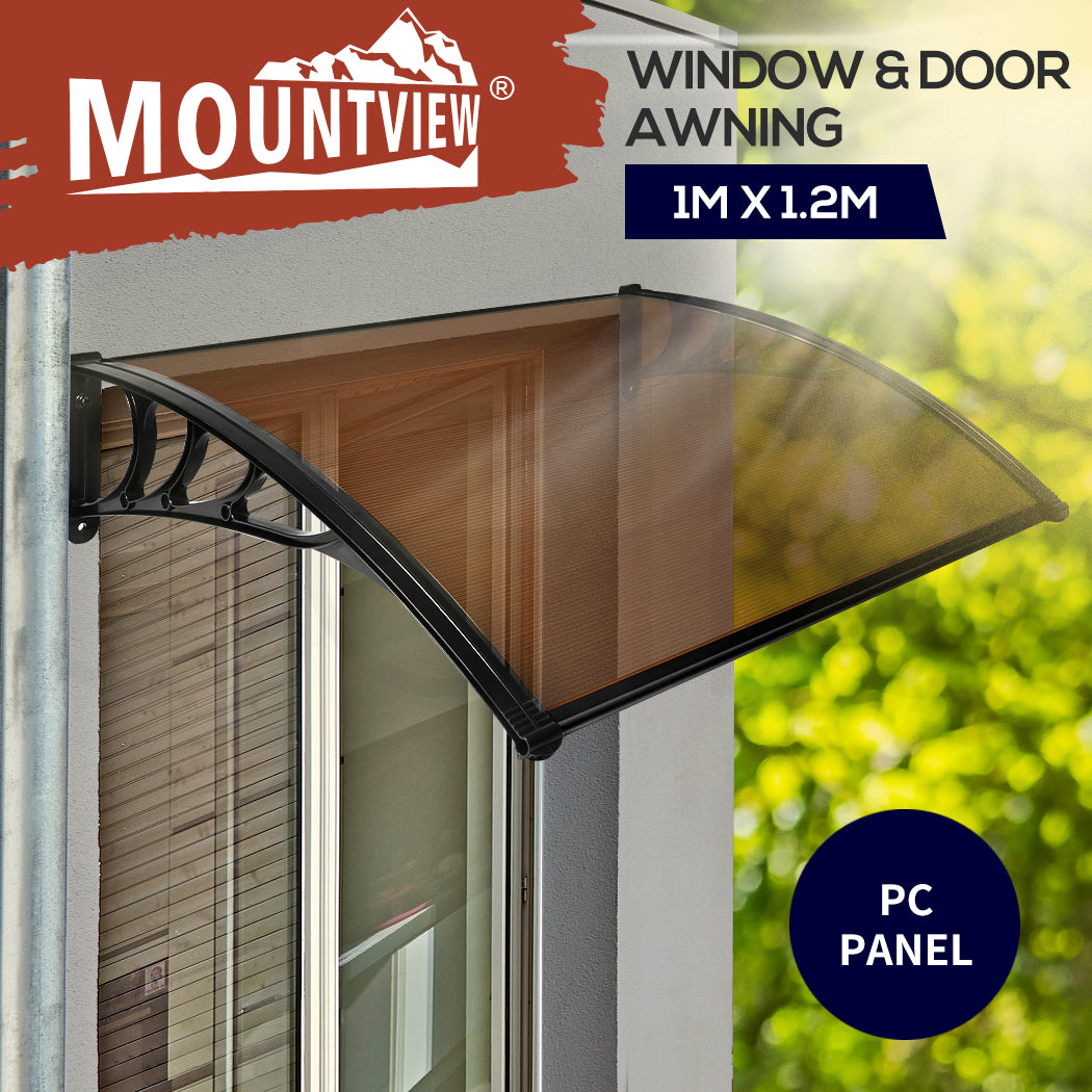 Mountview Window Door Awning Outdoor Canopy Patio Shield Rain Cover 1M X 1.2-6M