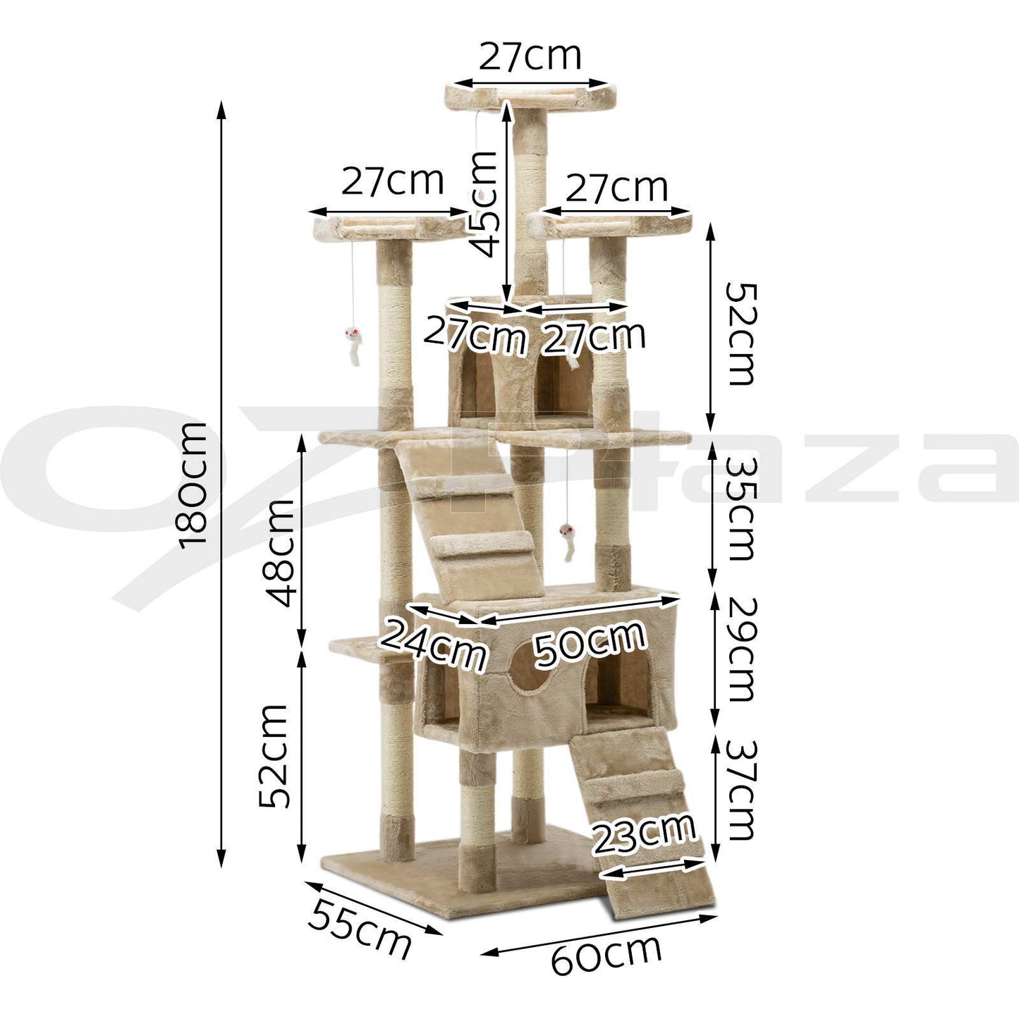 Cat Tree Trees Scratching Post Scratcher Tower Condo House 180cm