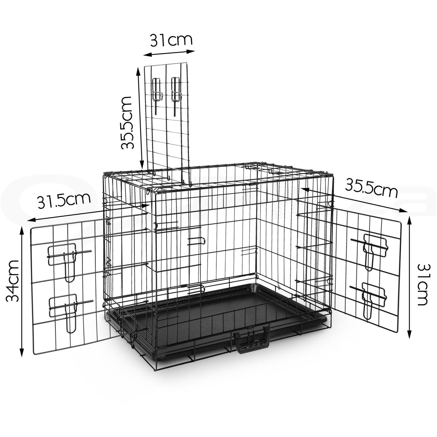 Dog Cage Crate Kennel Cat Collapsible Metal Cages 24"~ 48" Playpen Large