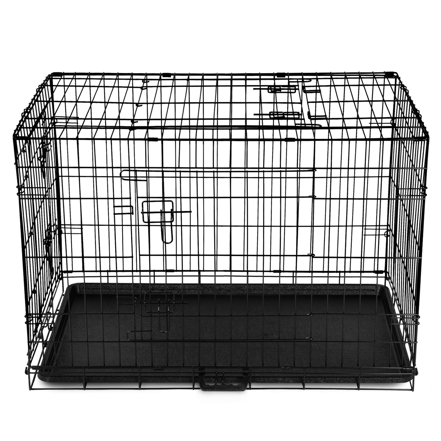 Dog Cage Crate Kennel Cat Collapsible Metal Cages 24"~ 48" Playpen Large