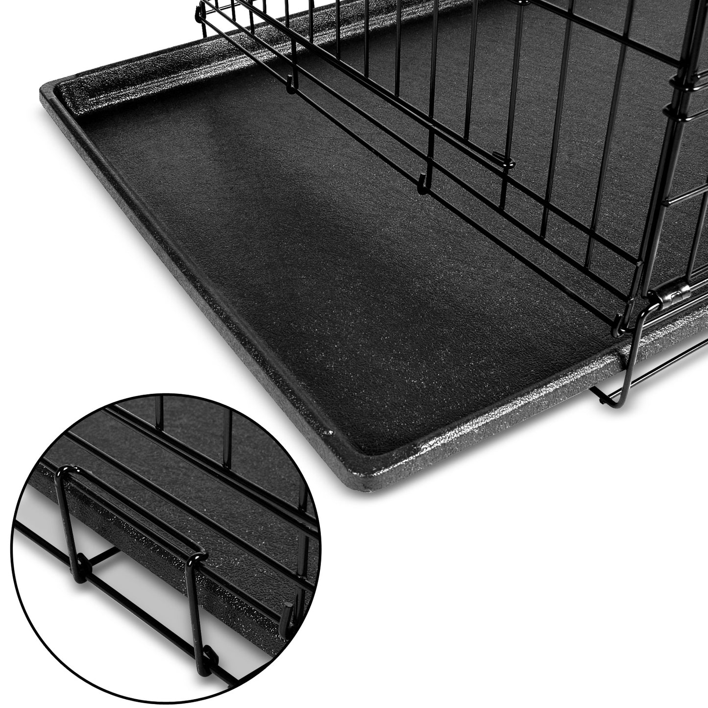 Dog Cage Crate Kennel Cat Collapsible Metal Cages 24"~ 48" Playpen Large