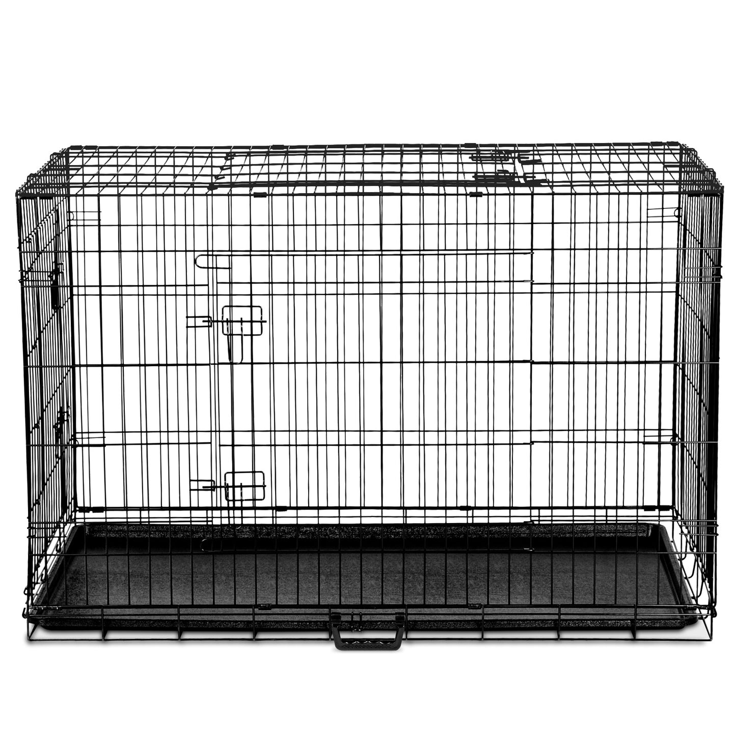 Dog Cage Crate Kennel Cat Collapsible Metal Cages 24"~ 48" Playpen Large