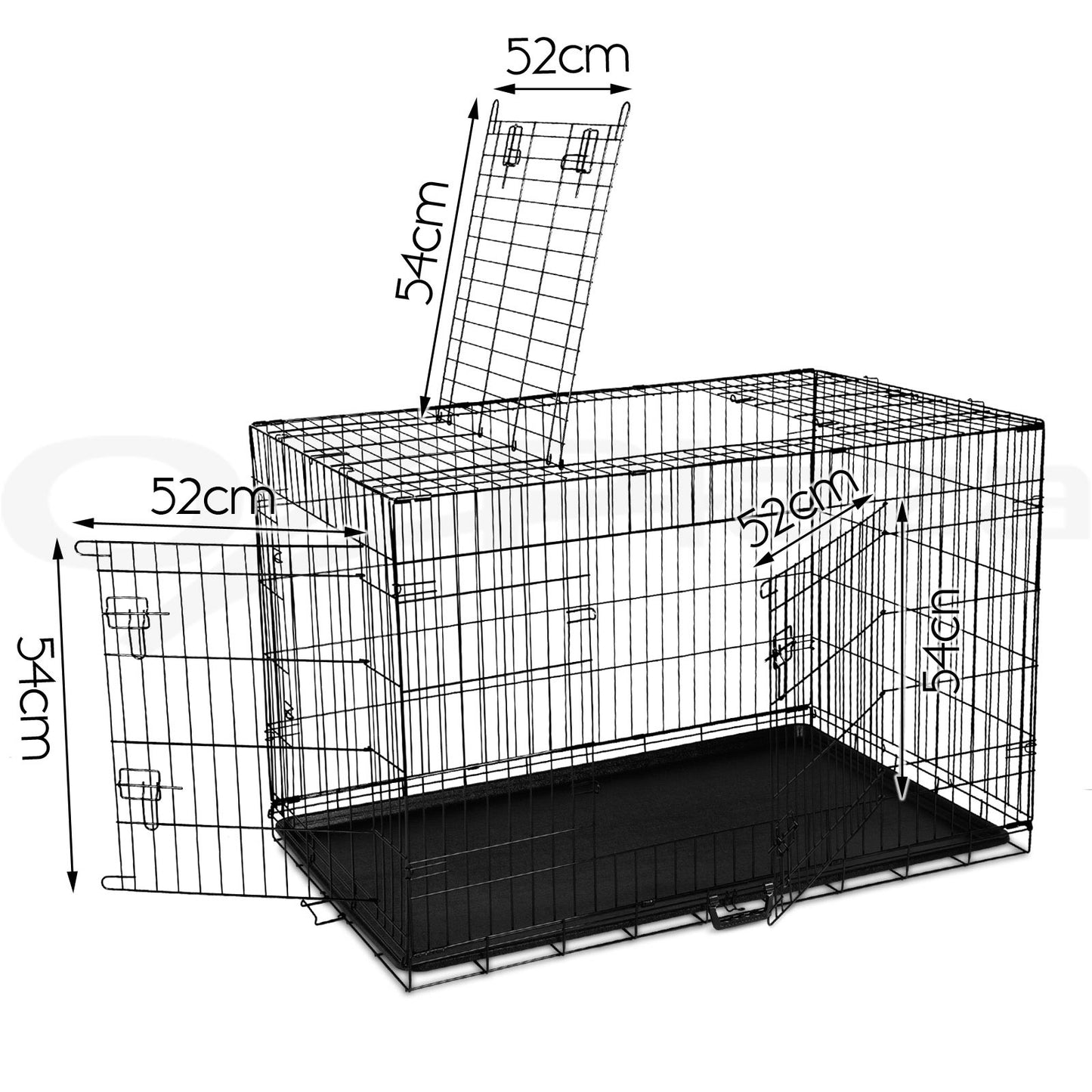 Dog Cage Crate Kennel Cat Collapsible Metal Cages 24"~ 48" Playpen Large