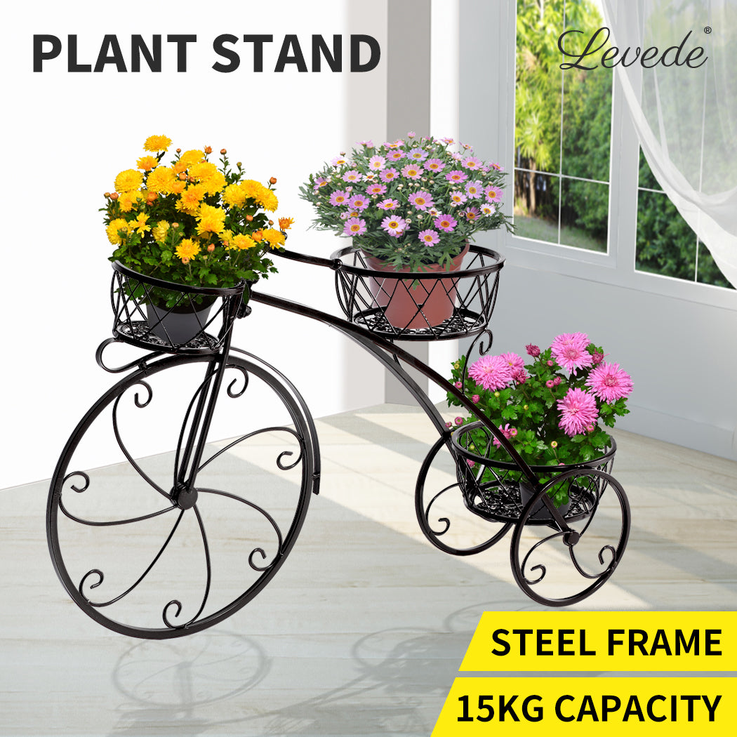 Levede Plant Stand Outdoor Indoor Metal Flower Pots Planter Garden Shelf Rack