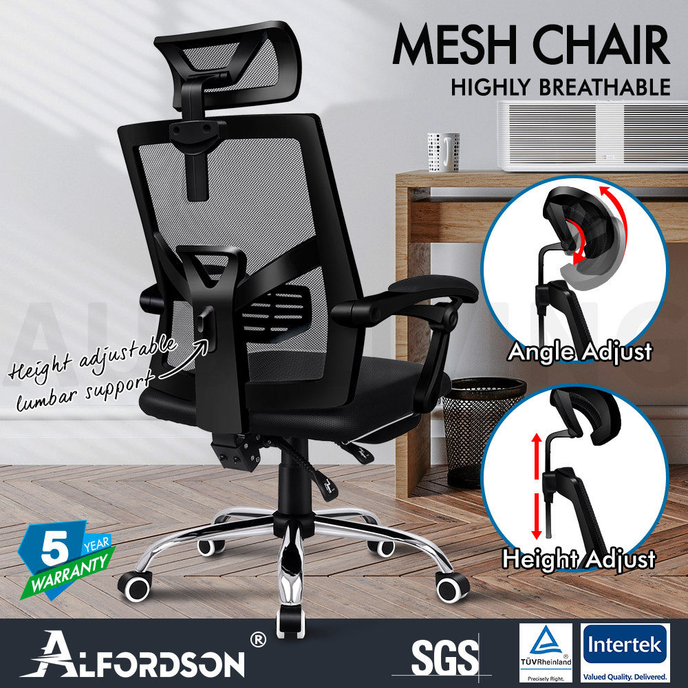 ALFORDSON Gaming Chair Office Racing Executive Footrest Computer Seat PU Leather