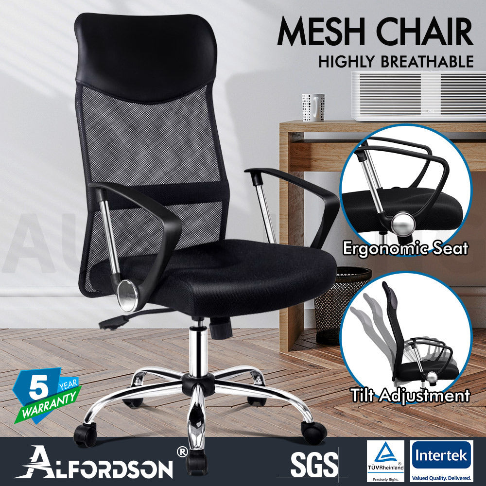 ALFORDSON Gaming Chair Office Racing Executive Footrest Computer Seat PU Leather