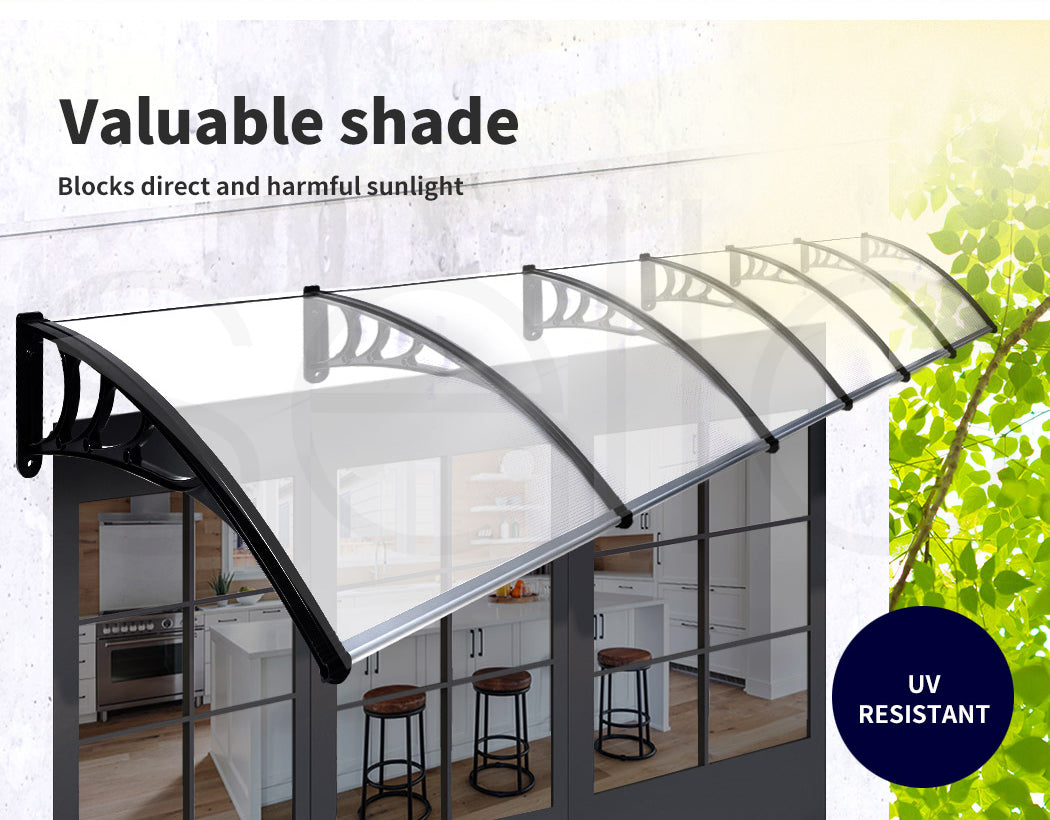 Mountview Window Door Awning Outdoor Canopy Patio Shield Rain Cover 1M X 1.2-6M