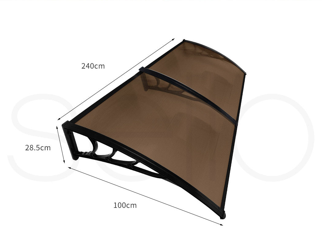 Mountview Window Door Awning Outdoor Canopy Patio Shield Rain Cover 1M X 1.2-6M