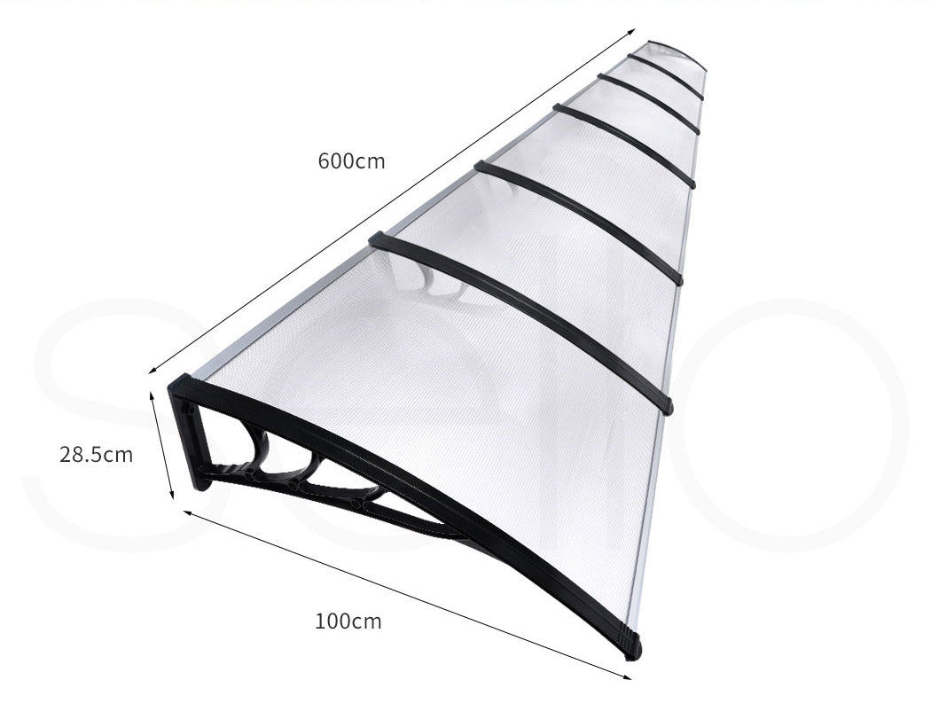 Mountview Window Door Awning Outdoor Canopy Patio Shield Rain Cover 1M X 1.2-6M