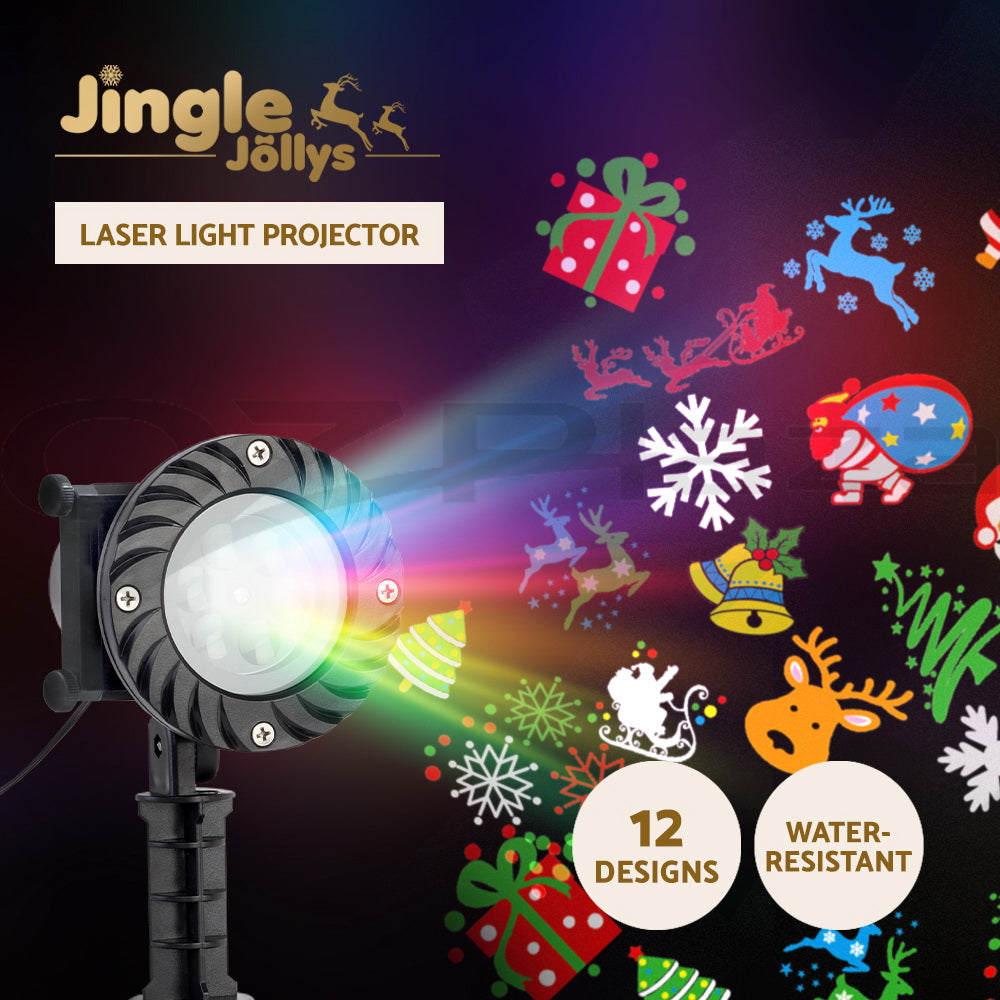 Jingle Jollys Christmas Projector Laser Lights Moving Landscape Light Lamp