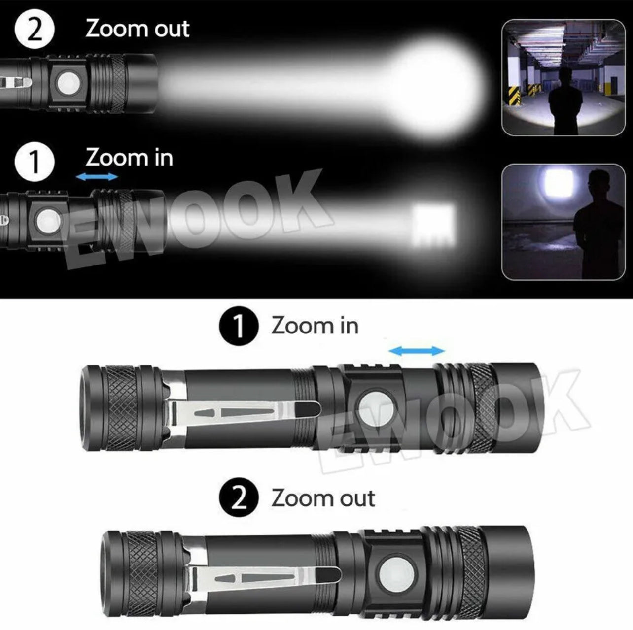 2X 60000lm LED Flashlight Torch For Bike Mount USB Rechargeable T6 XM-L AU