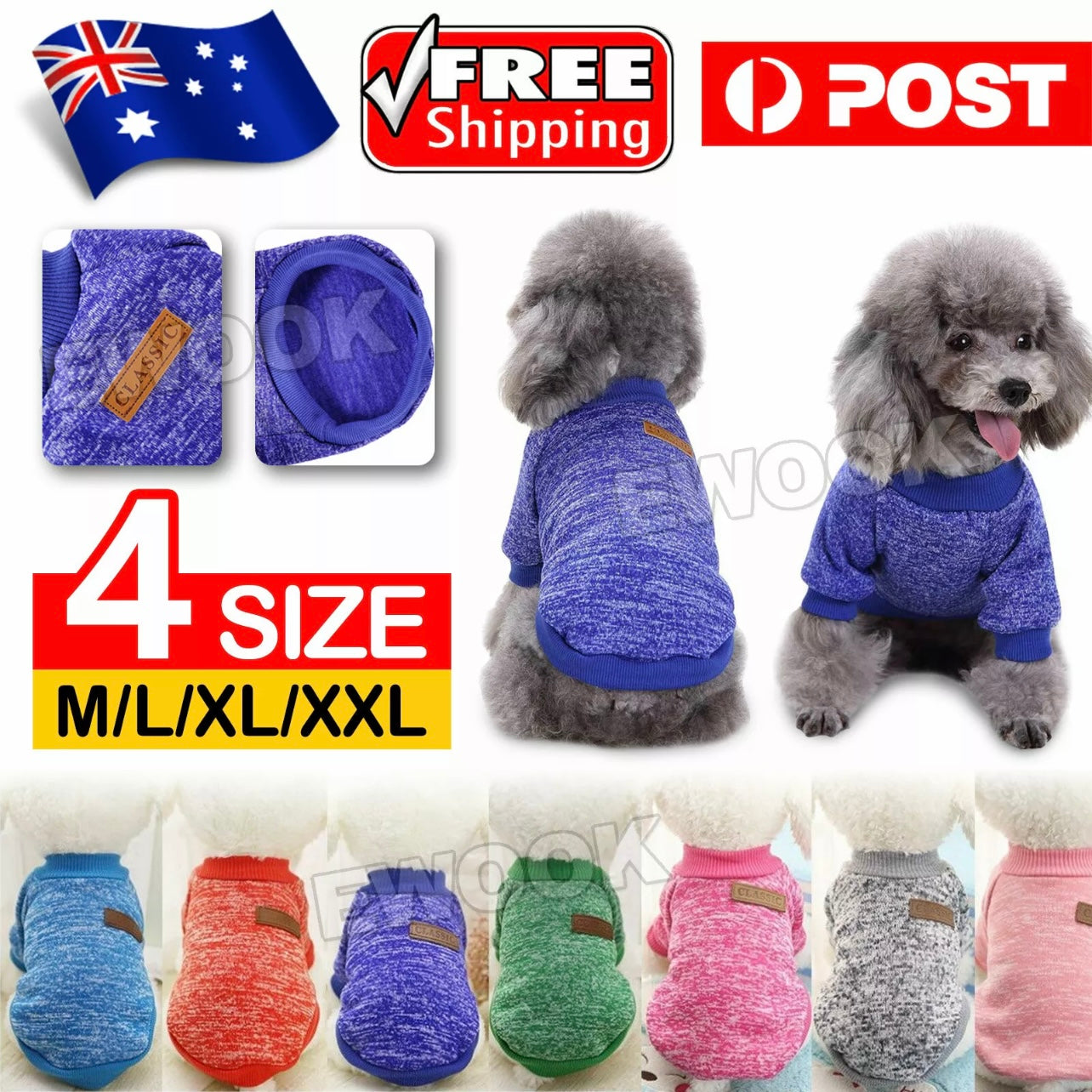 Cute Pet Dog Warm Jumper Sweater Clothes Puppy Cat Knitwear Knitted Coat Winter