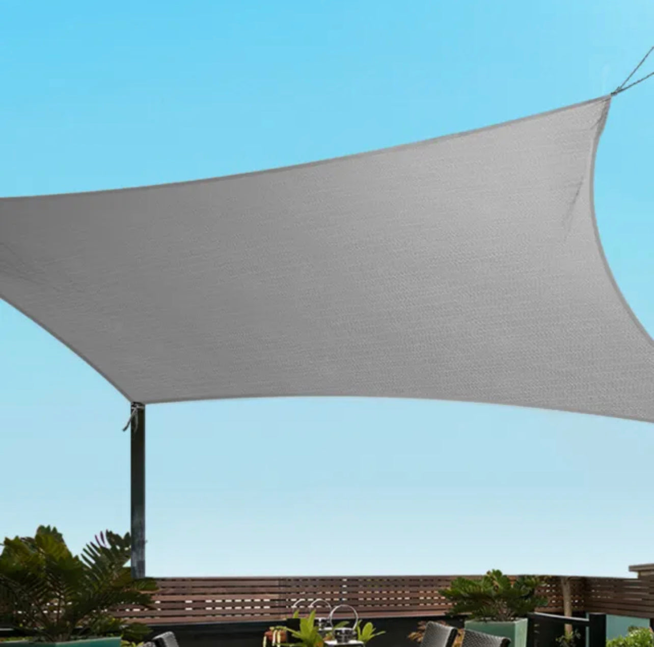 Instahut Shade Sail Cloth Rectangle Sun Awning Shadecloth Heavy Canopy 280gsm