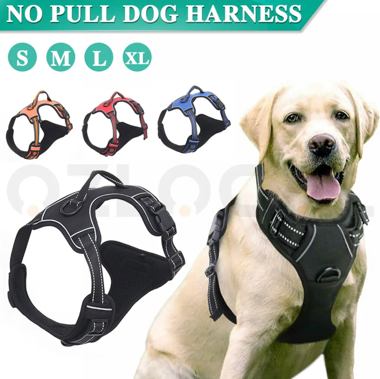 S->XL Front Range No-Pull Dog Harness Vest Adjustable Outdoor Handle Puppy pet