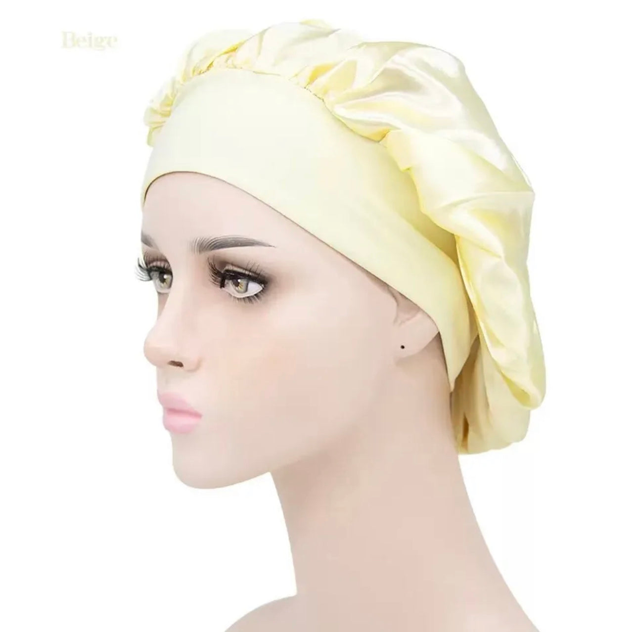 Sleeping Bonnet Hair Wrap Silk Satin Cap Women Elastic Night Soft Hat Headwear