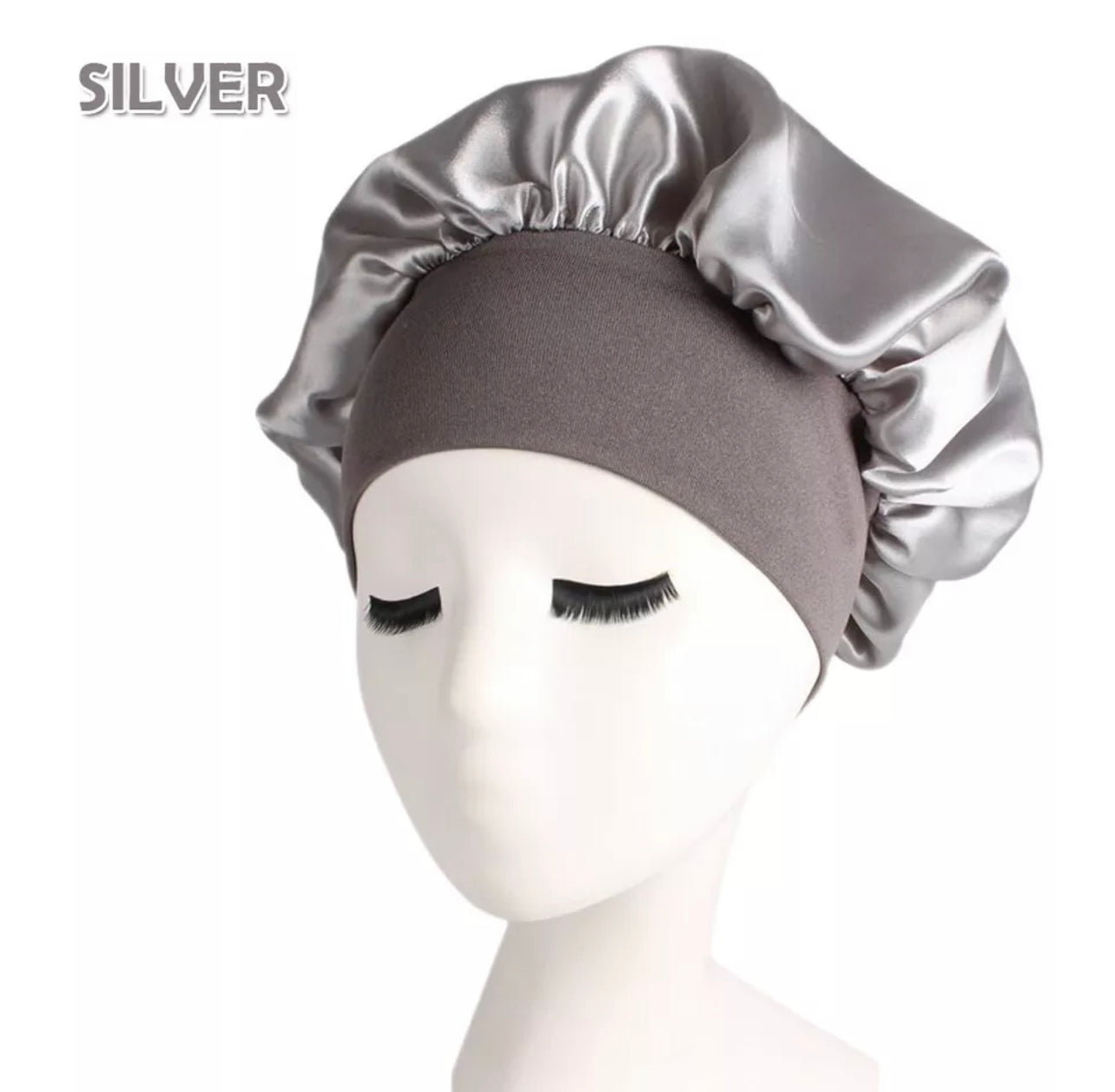 Sleeping Bonnet Hair Wrap Silk Satin Cap Women Elastic Night Soft Hat Headwear