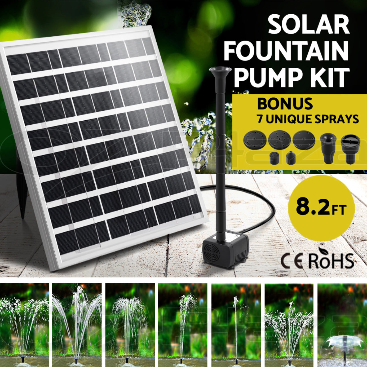 Gardeon Solar Pond Pump Water Kit Pool Fountain Pumps with Battery Submersible