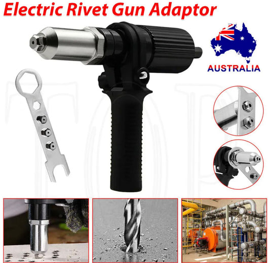 Electric Rivet Pop Gun Adaptor Cordless Drill Nut Riveting Riveter Insert Tool