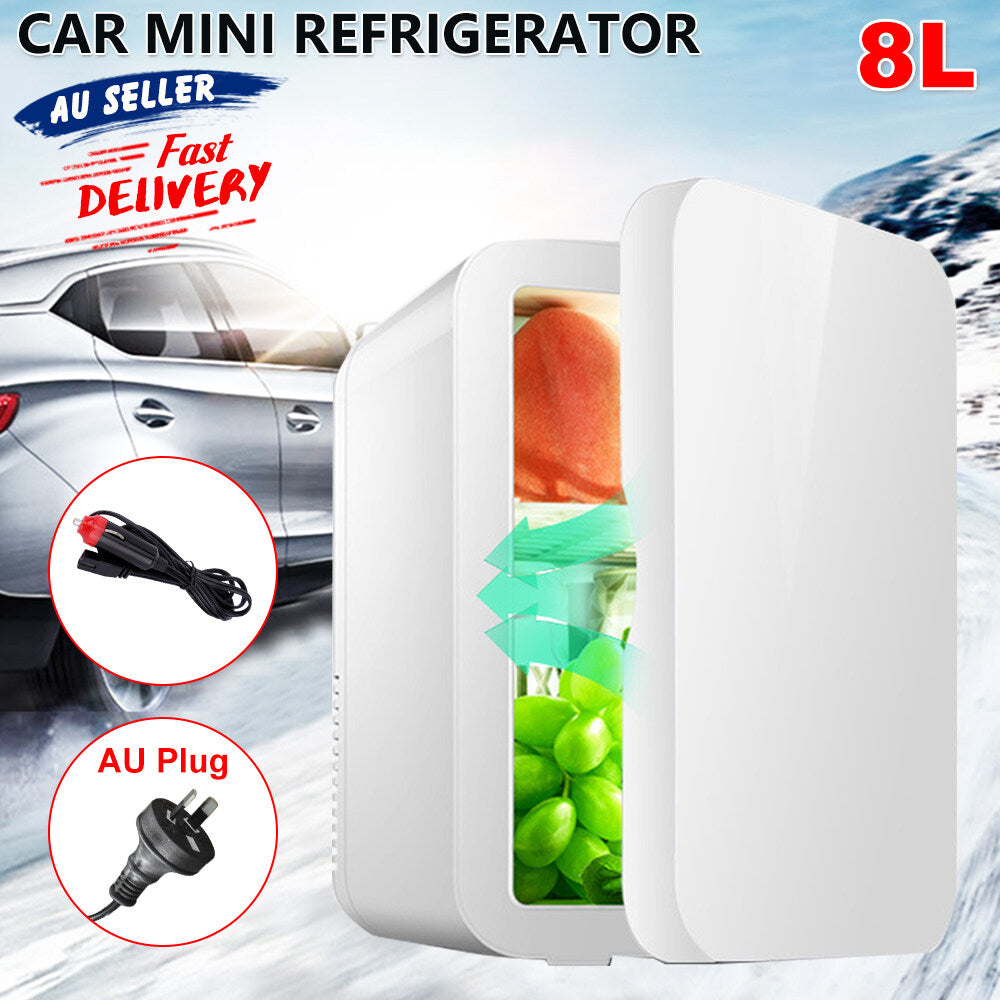 8L Mini Portable Fridge Car Home Drinks Beer Cooler Bar Freezer Ice Cosmetics