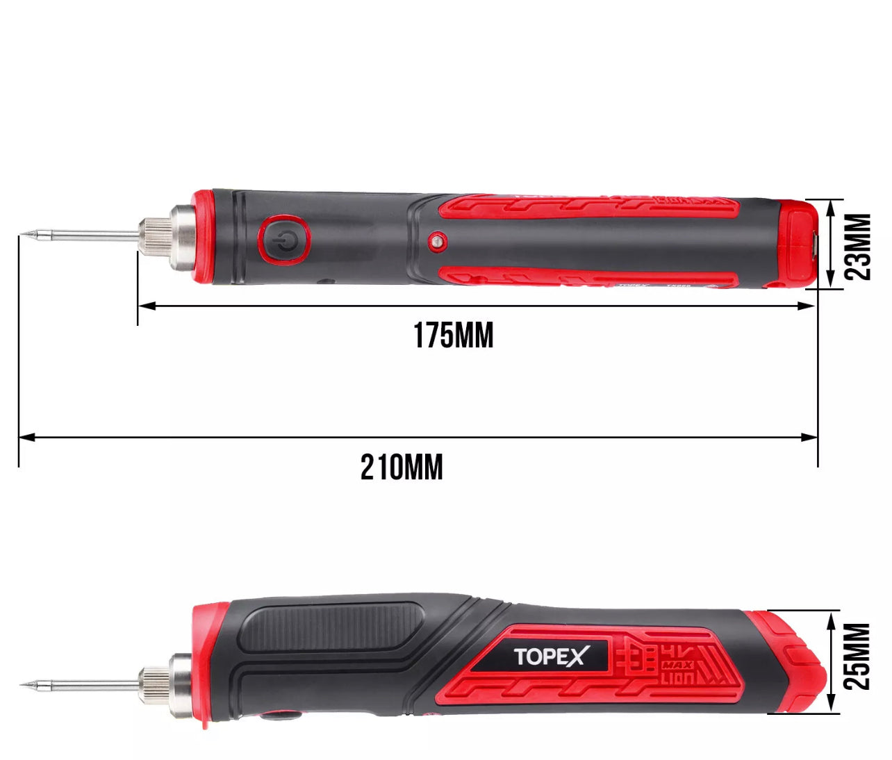 TOPEX 8W 4V Max Cordless Soldering Iron Rechargeable with Lithium-Ion Battery