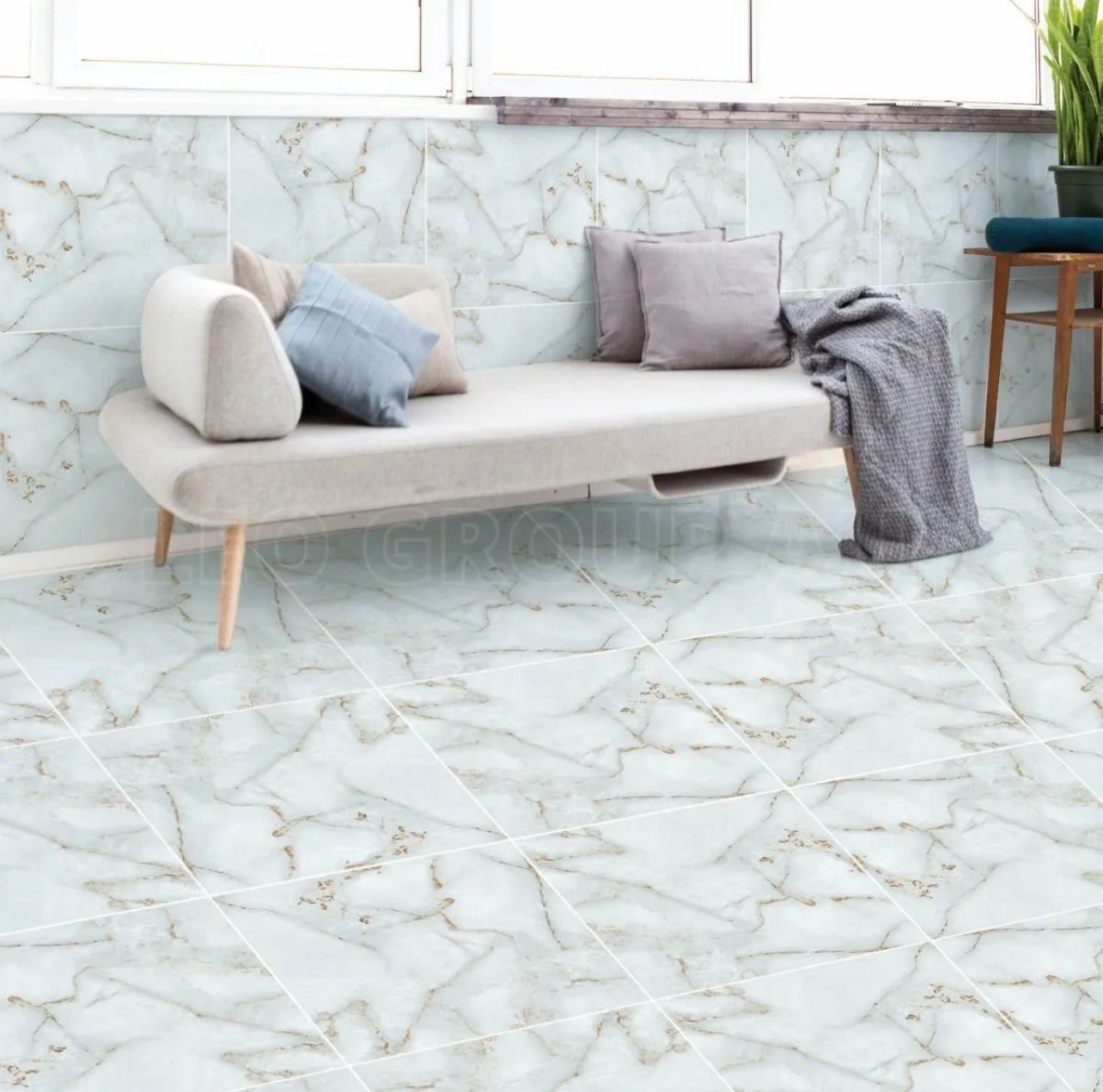 Marble Wall Floor Tile Stickers Waterproof Wallpaper Removable Bathroom Kitchen