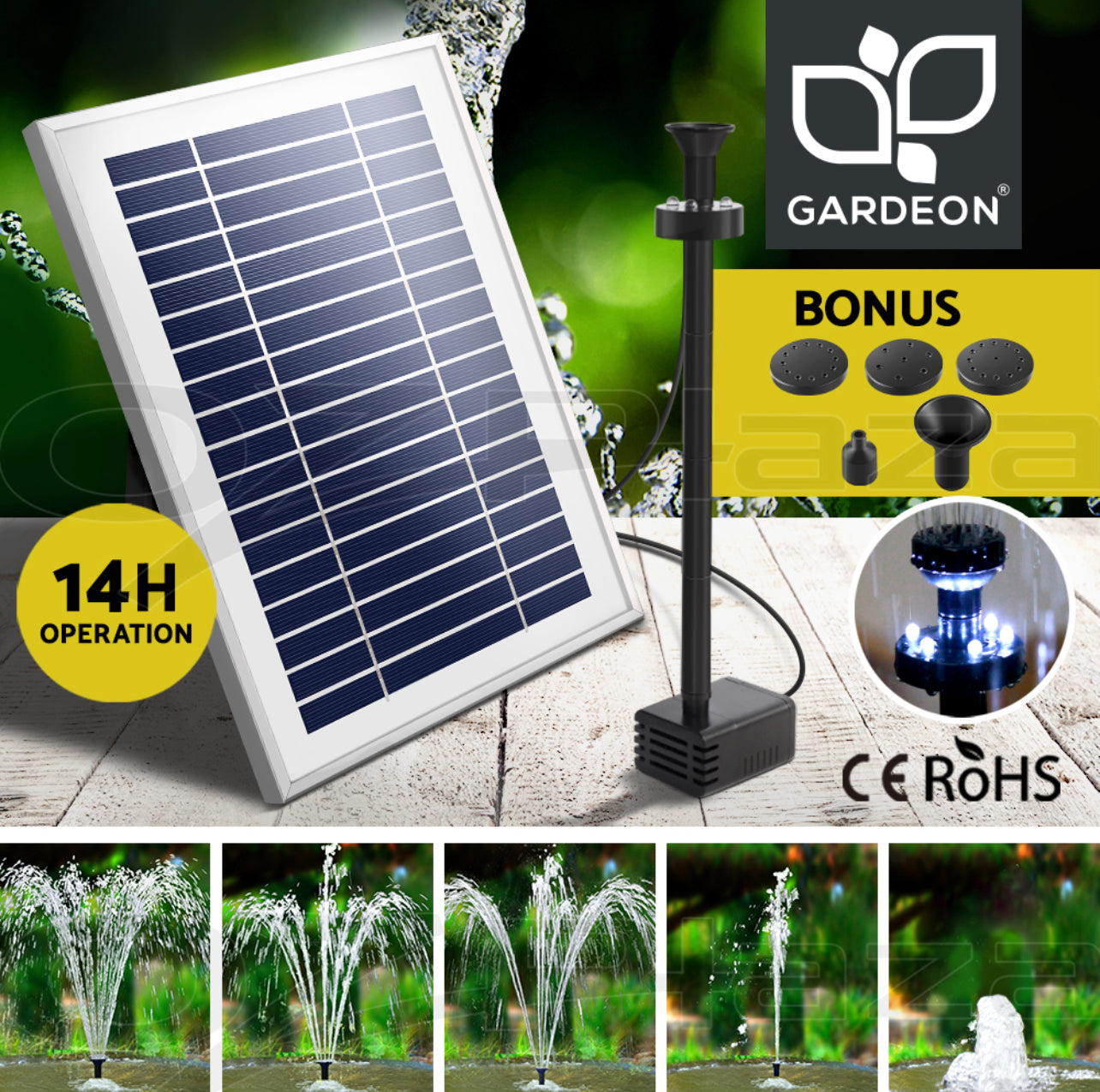 Gardeon Solar Pond Pump Water Kit Pool Fountain Pumps with Battery Submersible