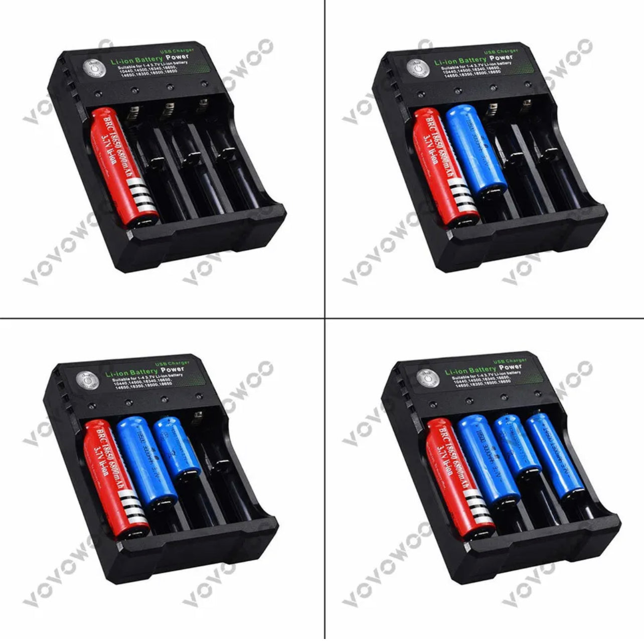 18650 Battery Charger Smart 4 Slots For Rechargeable Li-Ion FAST Charge AU PLUG