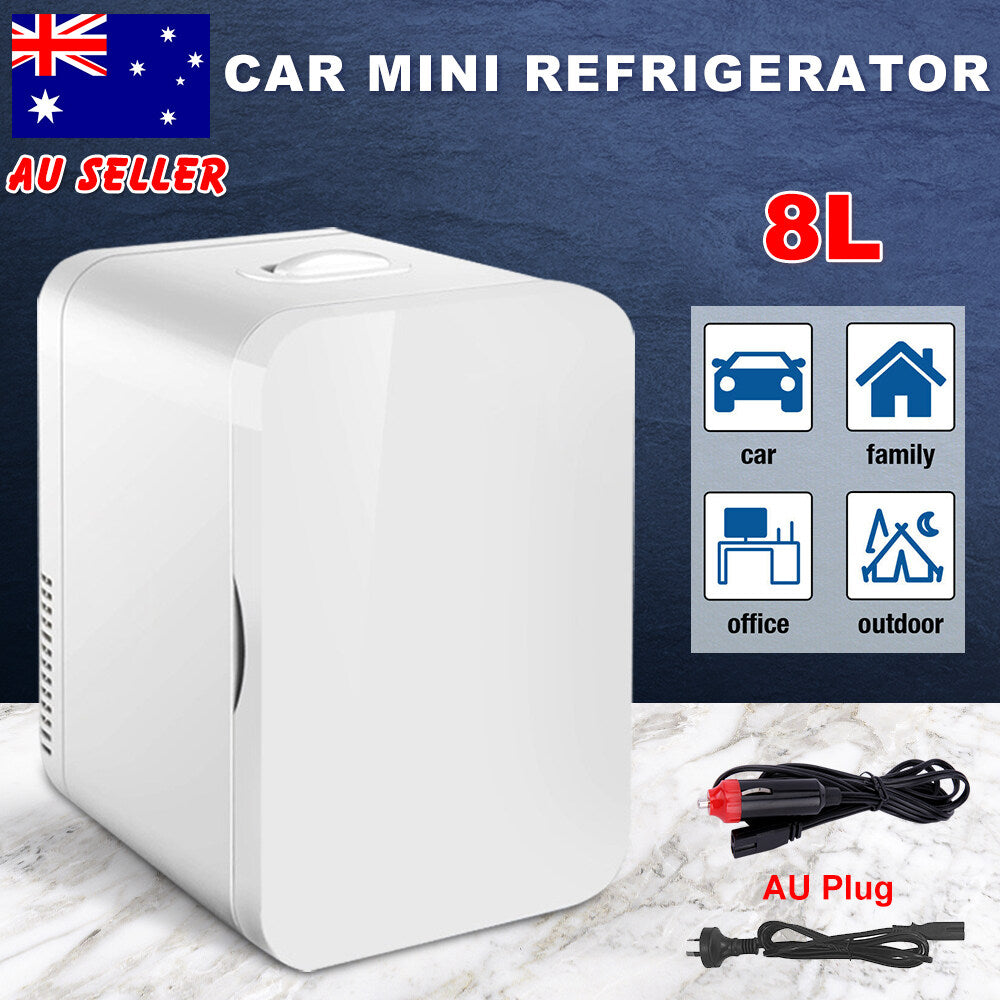 8L Mini Portable Fridge Car Home Drinks Beer Cooler Bar Freezer Ice Cosmetics