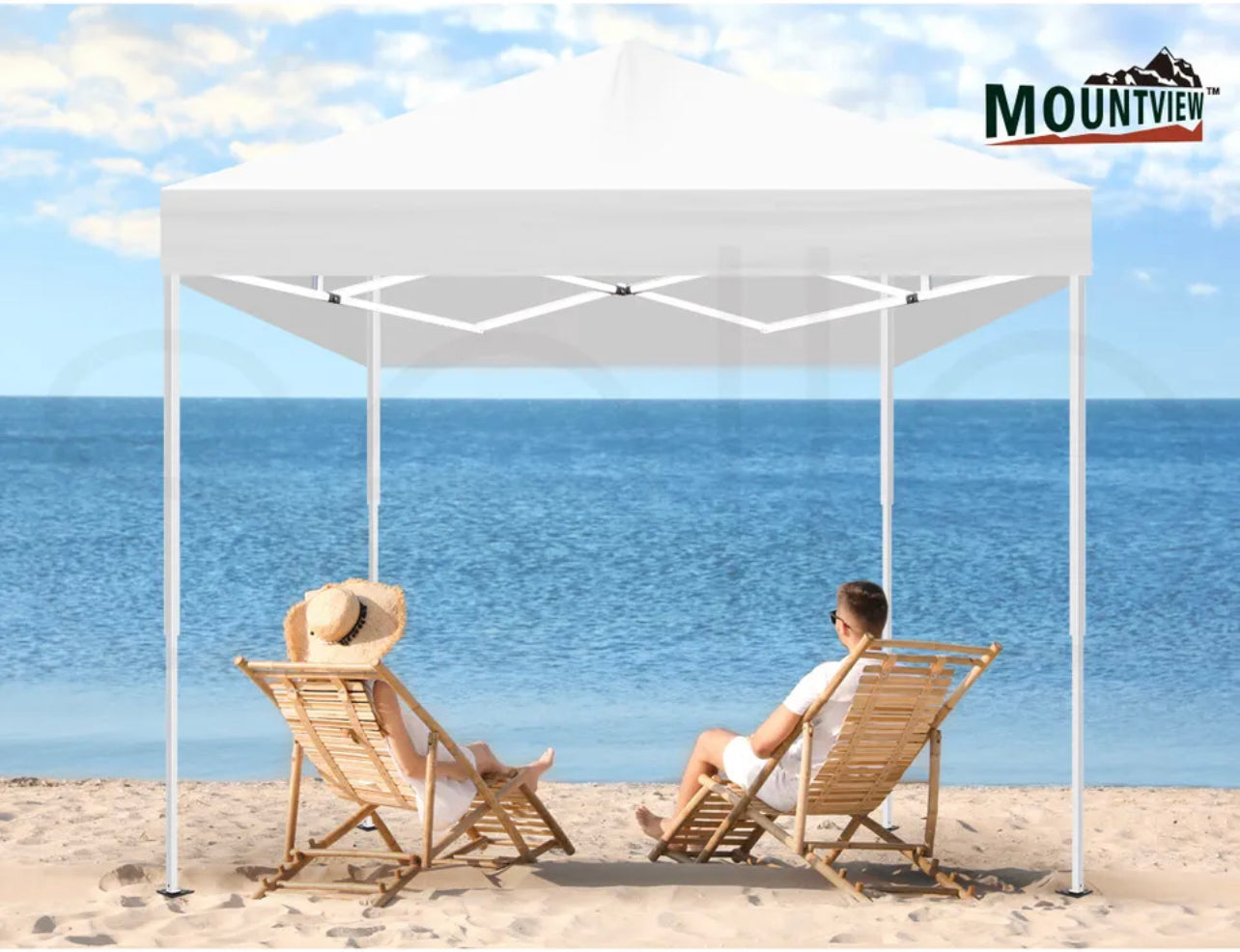 Mountview Gazebo 3x3 Marquee Pop Up Tent Outdoor Canopy Wedding Mesh Side Wall