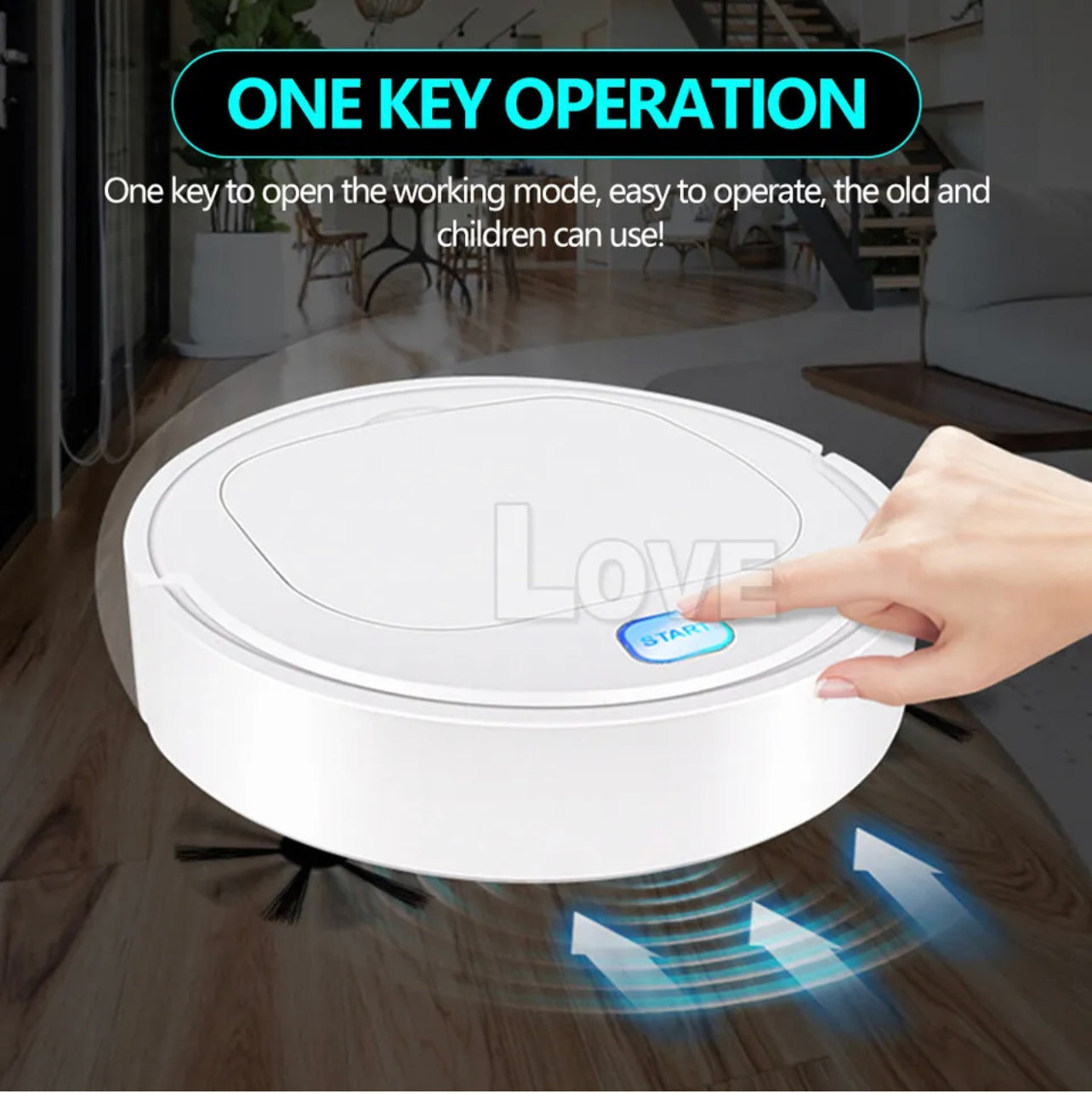 Smart Robot Rechargeable  Automatic Vacuum Cleaner Dry Wet Floor Mop Sweeping