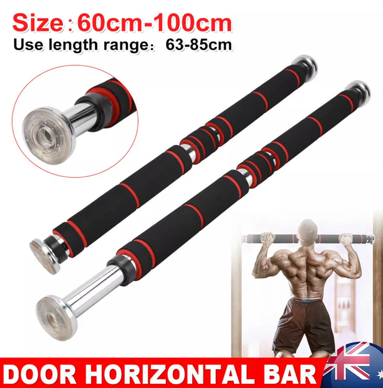 Pull Up Bar Doorway Chin Abs Exercise Home Gym Fitness Strength Workout Indoor