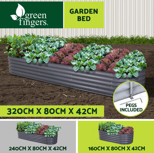 Greenfingers Garden Bed Kit Galvanised Steel Raised Garden Beds Kit Planter Oval