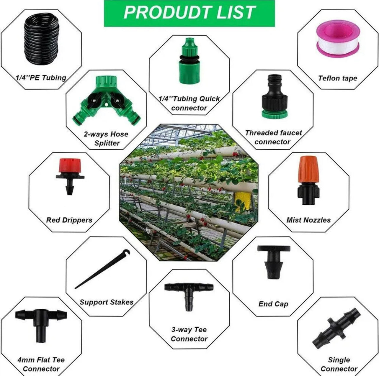 50M Hose Garden Irrigation System with Timer Plant Watering DIY Micro Drip Kits