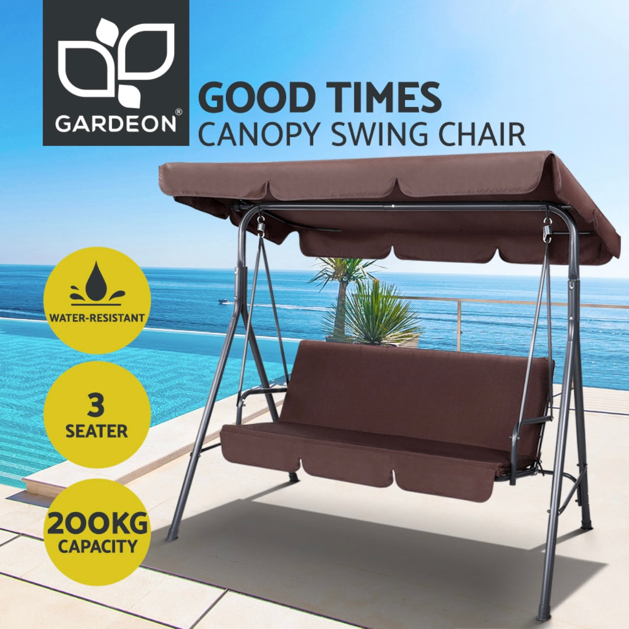 Gardeon Swing Chair Hammock Outdoor Furniture Patio Garden Canopy Bench Seat