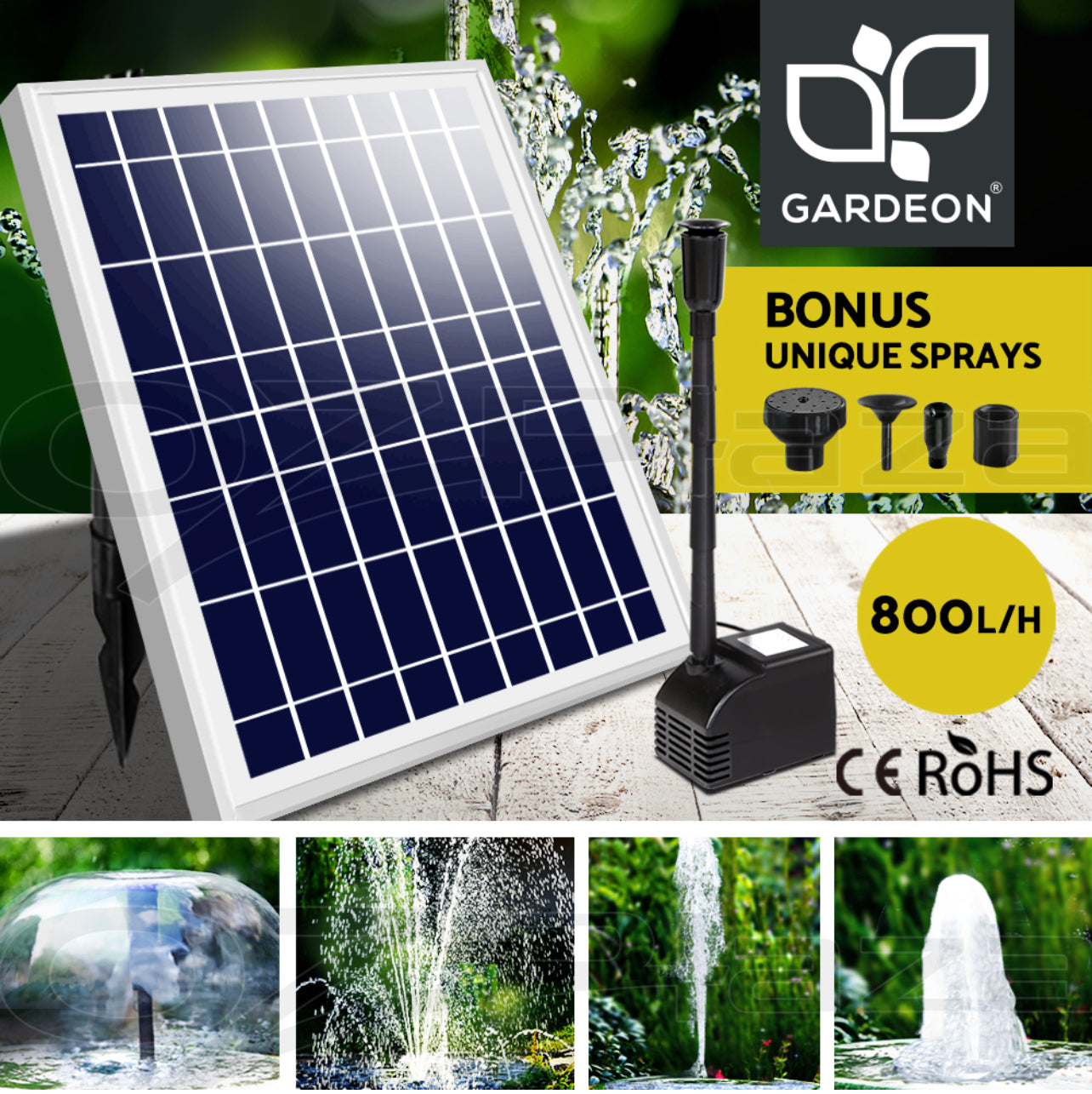 Gardeon Solar Pond Pump Water Kit Pool Fountain Pumps with Battery Submersible