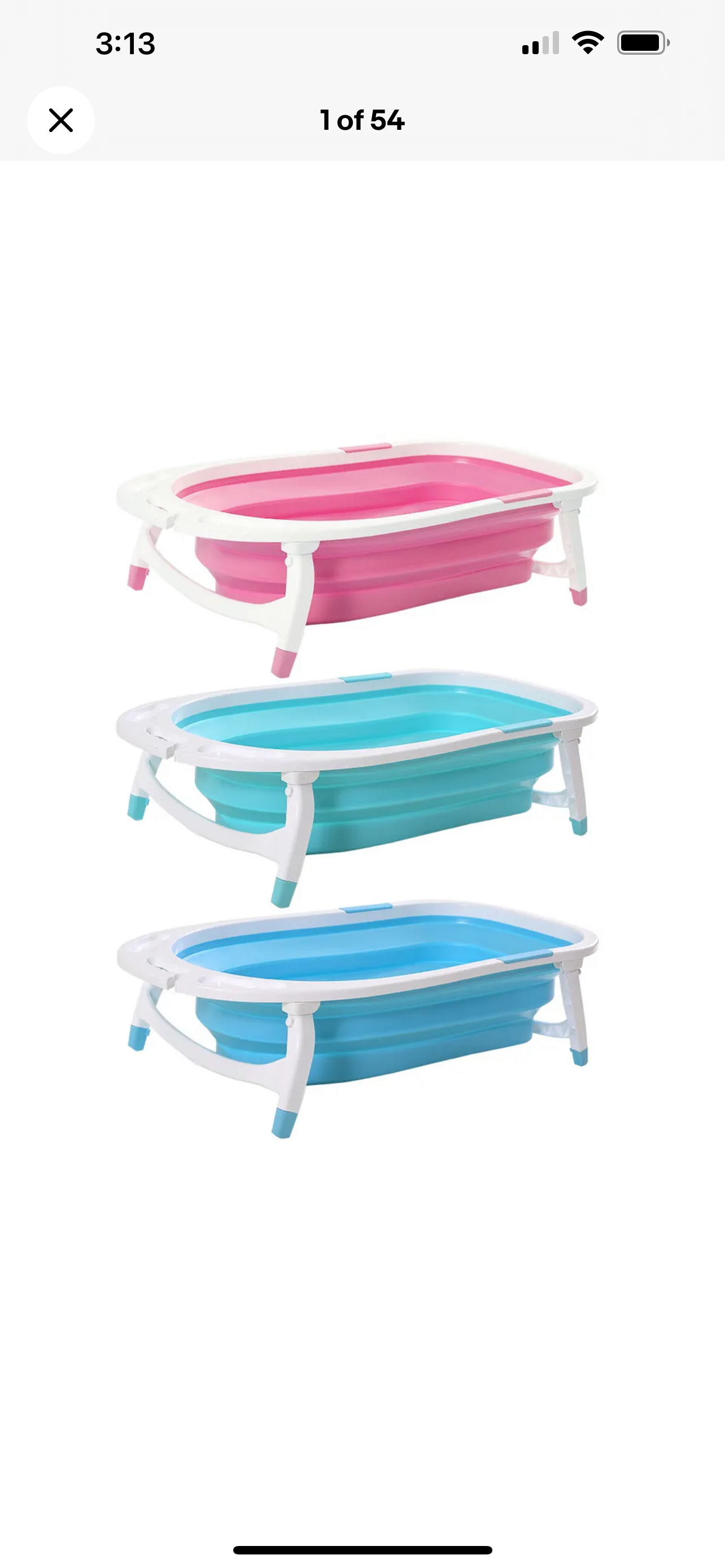 Baby Bath Tub Infant Toddlers Foldable Bathtub Folding Safety Bathing Shower